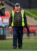 15 September 2023; Derry City club photographer Kevin Morrison during the SSE Airtricity Men's Premier Division match between Derry City and Shamrock Rovers at The Ryan McBride Brandywell Stadium in Derry. Photo by Stephen McCarthy/Sportsfile