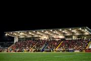 15 September 2023; A general view of the The Mark Farren Stand during the SSE Airtricity Men's Premier Division match between Derry City and Shamrock Rovers at The Ryan McBride Brandywell Stadium in Derry. Photo by Stephen McCarthy/Sportsfile
