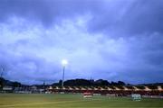 15 September 2023; Players, officials and supporters during a moment's applause before the SSE Airtricity Men's Premier Division match between Derry City and Shamrock Rovers at The Ryan McBride Brandywell Stadium in Derry. Photo by Stephen McCarthy/Sportsfile