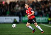 15 September 2023; Ben Doherty of Derry City during the SSE Airtricity Men's Premier Division match between Derry City and Shamrock Rovers at The Ryan McBride Brandywell Stadium in Derry. Photo by Stephen McCarthy/Sportsfile