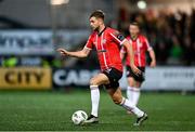 15 September 2023; Will Patching of Derry City during the SSE Airtricity Men's Premier Division match between Derry City and Shamrock Rovers at The Ryan McBride Brandywell Stadium in Derry. Photo by Stephen McCarthy/Sportsfile
