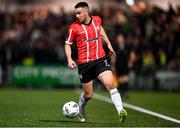 15 September 2023; Michael Duffy of Derry City during the SSE Airtricity Men's Premier Division match between Derry City and Shamrock Rovers at The Ryan McBride Brandywell Stadium in Derry. Photo by Stephen McCarthy/Sportsfile