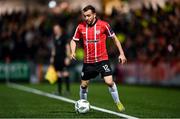 15 September 2023; Paul McMullan of Derry City during the SSE Airtricity Men's Premier Division match between Derry City and Shamrock Rovers at The Ryan McBride Brandywell Stadium in Derry. Photo by Stephen McCarthy/Sportsfile