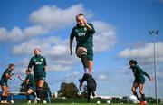 18 September 2023; Louise Quinn during a Republic of Ireland women training session at the FAI National Training Centre in Abbotstown, Dublin. Photo by Stephen McCarthy/Sportsfile