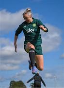 18 September 2023; Louise Quinn during a Republic of Ireland women training session at the FAI National Training Centre in Abbotstown, Dublin. Photo by Stephen McCarthy/Sportsfile