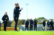 18 September 2023; Interim assistant coach Emma Byrne during a Republic of Ireland women training session at the FAI National Training Centre in Abbotstown, Dublin. Photo by Stephen McCarthy/Sportsfile