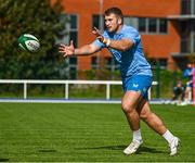 18 September 2023; John McKee during a Leinster rugby squad training session at UCD in Dublin. Photo by Harry Murphy/Sportsfile