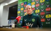 18 September 2023; Diane Caldwell during a Republic of Ireland women press conference at the FAI Headquarters in Abbotstown, Dublin. Photo by Stephen McCarthy/Sportsfile
