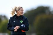 18 September 2023; Interim assistant coach Emma Byrne during a Republic of Ireland women training session at the FAI National Training Centre in Abbotstown, Dublin. Photo by Stephen McCarthy/Sportsfile