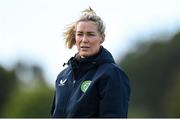 18 September 2023; Interim assistant coach Emma Byrne during a Republic of Ireland women training session at the FAI National Training Centre in Abbotstown, Dublin. Photo by Stephen McCarthy/Sportsfile