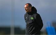 18 September 2023; Interim assistant coach Colin Healy during a Republic of Ireland women training session at the FAI National Training Centre in Abbotstown, Dublin. Photo by Stephen McCarthy/Sportsfile