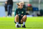 18 September 2023; Ruesha Littlejohn during a Republic of Ireland women training session at the FAI National Training Centre in Abbotstown, Dublin. Photo by Stephen McCarthy/Sportsfile