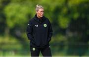 18 September 2023; Interim assistant coach Emma Byrne during a Republic of Ireland women training session at the FAI National Training Centre in Abbotstown, Dublin. Photo by Stephen McCarthy/Sportsfile