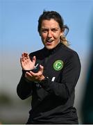 18 September 2023; Performance coach Ivi Casagrande during a Republic of Ireland women training session at the FAI National Training Centre in Abbotstown, Dublin. Photo by Stephen McCarthy/Sportsfile