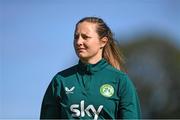 18 September 2023; Kyra Carusa during a Republic of Ireland women training session at the FAI National Training Centre in Abbotstown, Dublin. Photo by Stephen McCarthy/Sportsfile