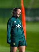 18 September 2023; Emily Whelan during a Republic of Ireland women training session at the FAI National Training Centre in Abbotstown, Dublin. Photo by Stephen McCarthy/Sportsfile