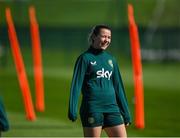 18 September 2023; Emily Whelan during a Republic of Ireland women training session at the FAI National Training Centre in Abbotstown, Dublin. Photo by Stephen McCarthy/Sportsfile