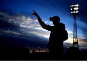 18 September 2023; Usher Celtic manager Wes Doyle before the Leinster Football Senior Cup Final match between Usher Celtic and Bohemians at Dalymount Park in Dublin. Photo by Sam Barnes/Sportsfile