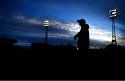 18 September 2023; Usher Celtic manager Wes Doyle before the Leinster Football Senior Cup Final match between Usher Celtic and Bohemians at Dalymount Park in Dublin. Photo by Sam Barnes/Sportsfile