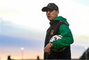 18 September 2023; Usher Celtic manager Wes Doyle before the Leinster Football Senior Cup Final match between Usher Celtic and Bohemians at Dalymount Park in Dublin. Photo by Sam Barnes/Sportsfile