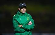 18 September 2023; Usher Celtic manager Wes Doyle during the Leinster Football Senior Cup Final match between Usher Celtic and Bohemians at Dalymount Park in Dublin. Photo by Sam Barnes/Sportsfile