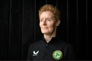 19 September 2023; Interim head coach Eileen Gleeson poses for a portrait during a Republic of Ireland women media conference at Castleknock Hotel in Dublin. Photo by Stephen McCarthy/Sportsfile