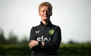19 September 2023; Interim head coach Eileen Gleeson poses for a portrait during a Republic of Ireland women media conference at Castleknock Hotel in Dublin. Photo by Stephen McCarthy/Sportsfile