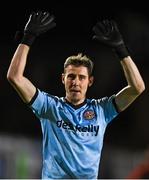 18 September 2023; Bohemians goalkeeper Luke Dennison celebrates after his side's victory in the Leinster Football Senior Cup Final match between Usher Celtic and Bohemians at Dalymount Park in Dublin. Photo by Sam Barnes/Sportsfile