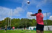 19 September 2023; Rob Herring practices lineout throwing during an Ireland rugby squad training session at Complexe de la Chambrerie in Tours, France. Photo by Brendan Moran/Sportsfile
