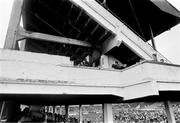 19 September 1993; A general view of the Cusack stand after it's last match before demolition to make way for a new Cusack stand, as part of phase one of the redevelopment of the stadium, after the All-Ireland Senior Football Championship Final match between Derry and Cork at Croke Park in Dublin. Photo by Ray McManus/Sportsfile
