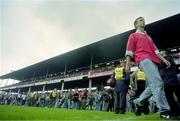 19 September 1993; A general view of the Cusack stand during it's last match before demolition to make way for a new Cusack stand, as part of phase one of the redevelopment of the stadium, after the All-Ireland Senior Football Championship Final match between Derry and Cork at Croke Park in Dublin. Photo by Ray McManus/Sportsfile