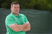 19 September 2023; National scrum coach John Fogarty poses for a portrait after an Ireland rugby media conference at Complexe de la Chambrerie in Tours, France. Photo by Brendan Moran/Sportsfile