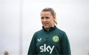 19 September 2023; Emily Whelan during a Republic of Ireland women training session at the FAI National Training Centre in Abbotstown, Dublin. Photo by Stephen McCarthy/Sportsfile