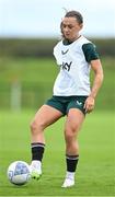 19 September 2023; Katie McCabe during a Republic of Ireland women training session at the FAI National Training Centre in Abbotstown, Dublin. Photo by Stephen McCarthy/Sportsfile