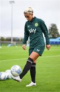 19 September 2023; Savannah McCarthy during a Republic of Ireland women training session at the FAI National Training Centre in Abbotstown, Dublin. Photo by Stephen McCarthy/Sportsfile