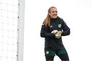 19 September 2023; Goalkeeper Grace Moloney during a Republic of Ireland women training session at the FAI National Training Centre in Abbotstown, Dublin. Photo by Stephen McCarthy/Sportsfile