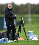 19 September 2023; STATSports analyst Claire Dunne during a Republic of Ireland women training session at the FAI National Training Centre in Abbotstown, Dublin. Photo by Stephen McCarthy/Sportsfile