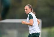 19 September 2023; Katie McCabe during a Republic of Ireland women training session at the FAI National Training Centre in Abbotstown, Dublin. Photo by Stephen McCarthy/Sportsfile