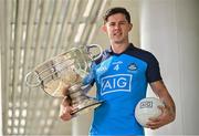 20 September 2023; Dublin stars David Byrne, Kate Sullivan, Eoghan O’Donnell, and Ciara Tierney gather at AIG Ireland Head Office to celebrate the 2023 Season and launch a new campaign celebrating 10 years sponsoring Dublin GAA. Pictured is Dublin footballer Davy Byrne at the Dublin GAA End of Season Event at AIG Head Office in Dublin. Photo by Sam Barnes/Sportsfile
