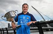 20 September 2023; Dublin stars David Byrne, Kate Sullivan, Eoghan O’Donnell, and Ciara Tierney gather at AIG Ireland Head Office to celebrate the 2023 Season and launch a new campaign celebrating 10 years sponsoring Dublin GAA. Pictured is Dublin ladies footballer Kate Sullivan at the Dublin GAA End of Season Event at AIG Head Office in Dublin. Photo by Sam Barnes/Sportsfile