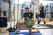 20 September 2023; Jamie Finn during a Republic of Ireland women gym and prehab session at the Sport Ireland Institute on the Sport Ireland Campus in Dublin. Photo by Stephen McCarthy/Sportsfile