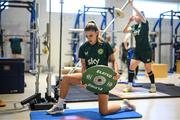 20 September 2023; Jamie Finn during a Republic of Ireland women gym and prehab session at the Sport Ireland Institute on the Sport Ireland Campus in Dublin. Photo by Stephen McCarthy/Sportsfile