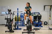 20 September 2023; Katie McCabe during a Republic of Ireland women gym and prehab session at the Sport Ireland Institute on the Sport Ireland Campus in Dublin. Photo by Stephen McCarthy/Sportsfile
