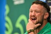 20 September 2023; Andrew Porter during an Ireland rugby media conference at the Paxton Spa Hotel Paris in Paris, France. Photo by Brendan Moran/Sportsfile