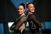 21 September 2023; At an event showcasing Team Ireland gymnastics team who are competing in the upcoming 2023 World Championships in Antwerp, Belgium. Pictured is the Gymnastics Ireland Women’s team Emma Slevin, left, and Halle Hilton at the National Gymnastics Training Centre in Sport Ireland Campus, Dublin. Photo by David Fitzgerald/Sportsfile