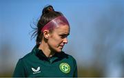 18 September 2023; Caitlin Hayes during a Republic of Ireland women training session at the FAI National Training Centre in Abbotstown, Dublin. Photo by Stephen McCarthy/Sportsfile