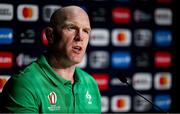 22 September 2023; Forwards coach Paul O'Connell during a media conference after the Ireland rugby squad captain's run at the Stade de France in Saint Denis, Paris, France. Photo by Brendan Moran/Sportsfile