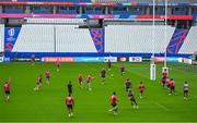 22 September 2023; A general view of the warm up during the South Africa rugby squad captain's run at the Stade de France in Saint Denis, Paris, France. Photo by Brendan Moran/Sportsfile