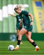22 September 2023; Saoirse Noonan during a Republic of Ireland women training session at the Aviva Stadium in Dublin. Photo by Stephen McCarthy/Sportsfile