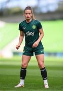 22 September 2023; Chloe Mustaki during a Republic of Ireland women training session at the Aviva Stadium in Dublin. Photo by Stephen McCarthy/Sportsfile
